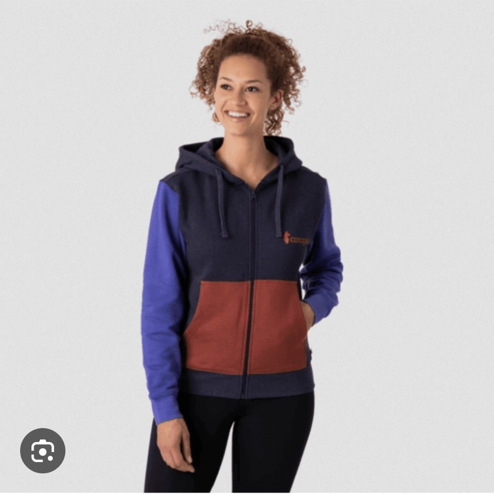 Cotopaxi Full Zip Hoodie in Maritime & Rust